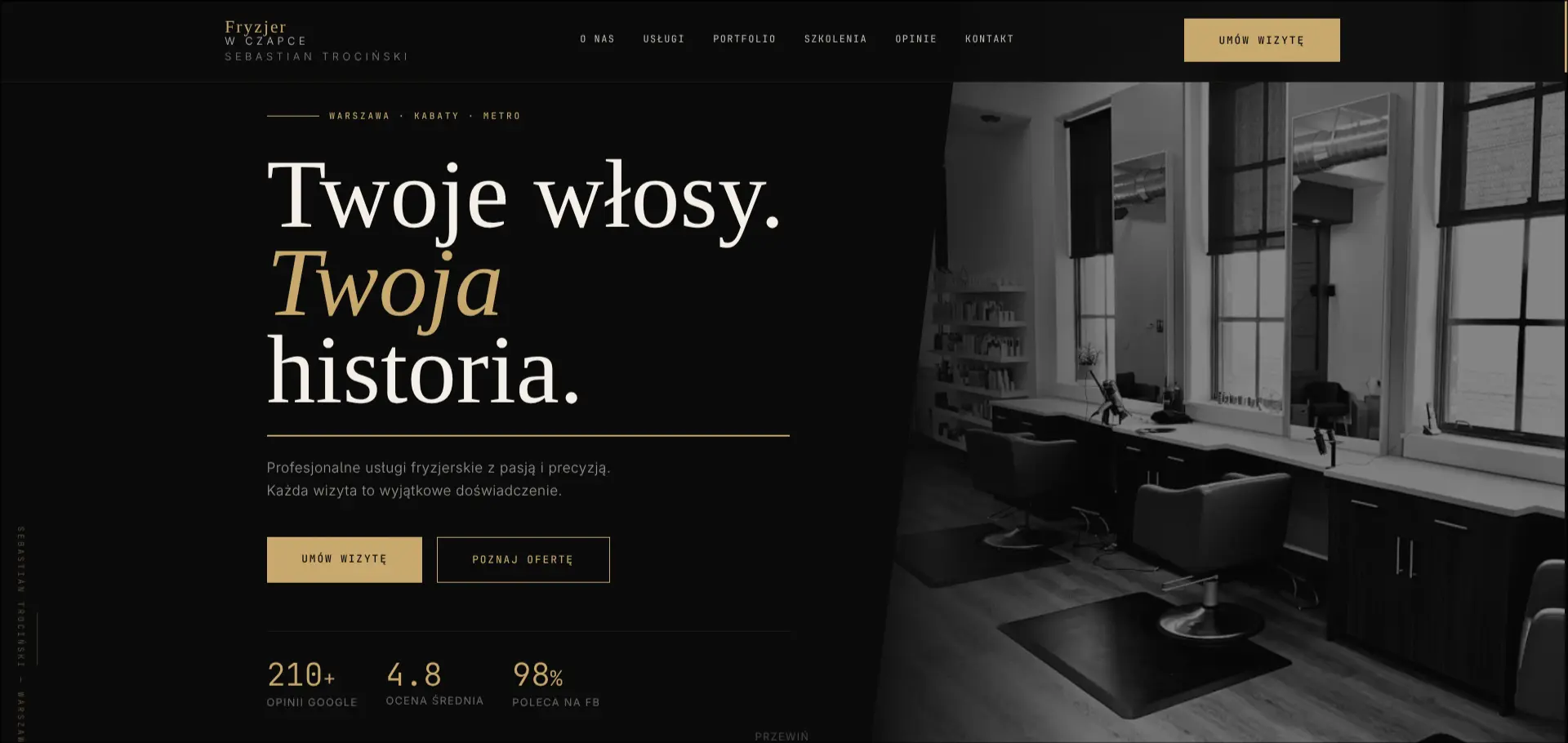 Strona internetowa — Fryzjer w Czapce