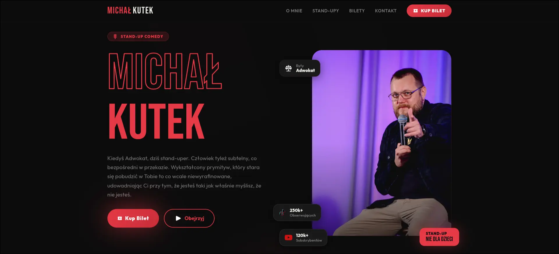 Strona internetowa — Michał Kutek